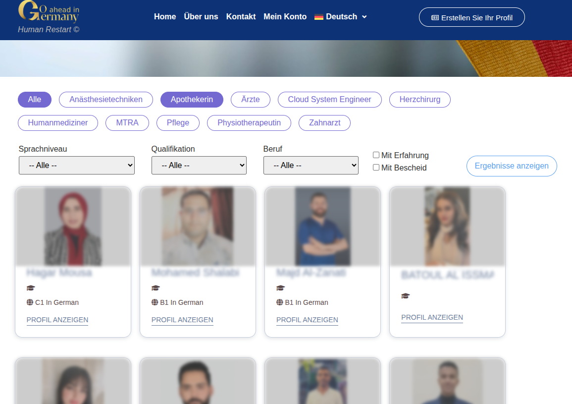Fachkräfte — Profiles, Listings & Hiring (Go Ahead)